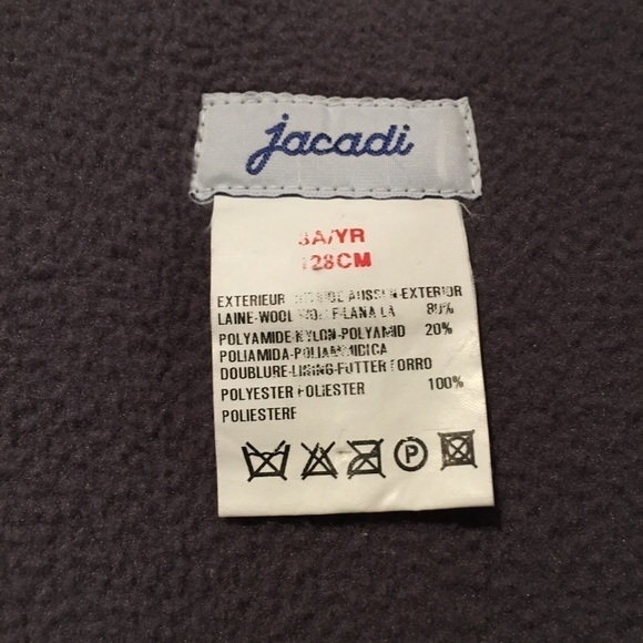 Jacadi Wool Blend Coat Gray Girls Boys - Picture 6 of 6